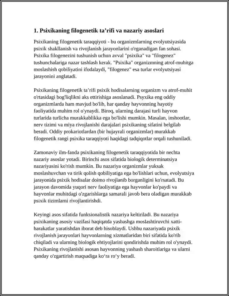 PSIXIKANING FILOGENETIK TARAQQIYOT 3