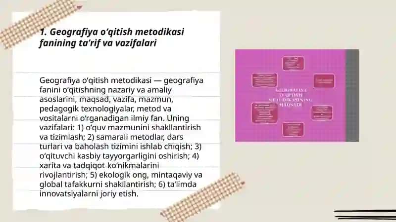 Geografiya oʻqitish metodikasi 3
