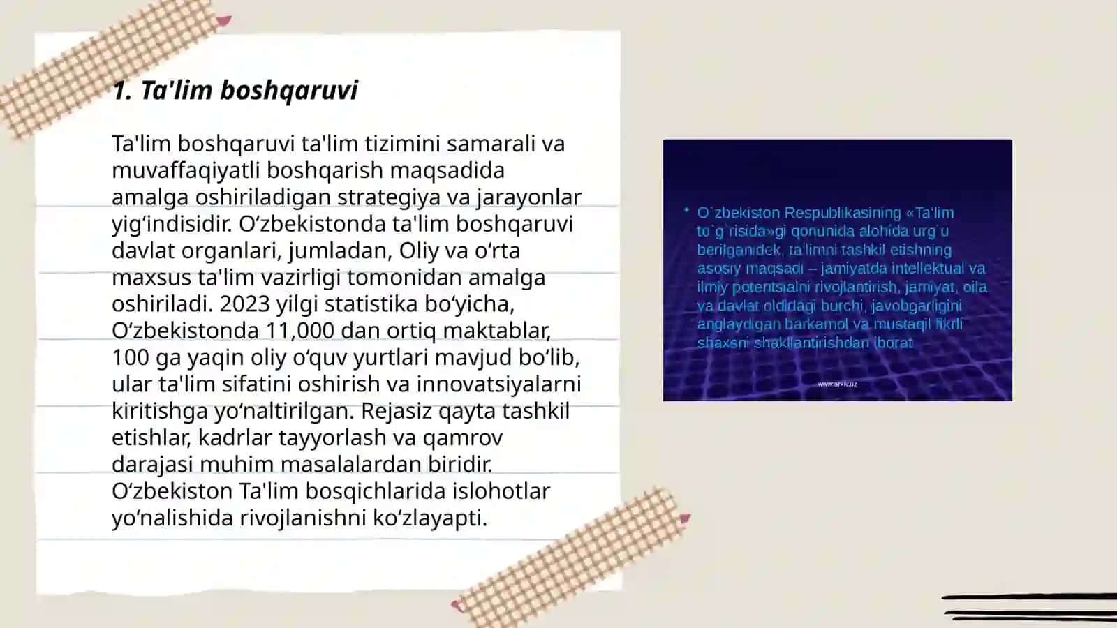 Talim tòĝrisidagi qonun 3