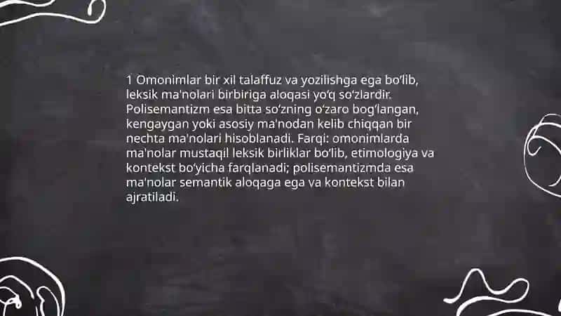 Omonimlar va polisemantizm 3