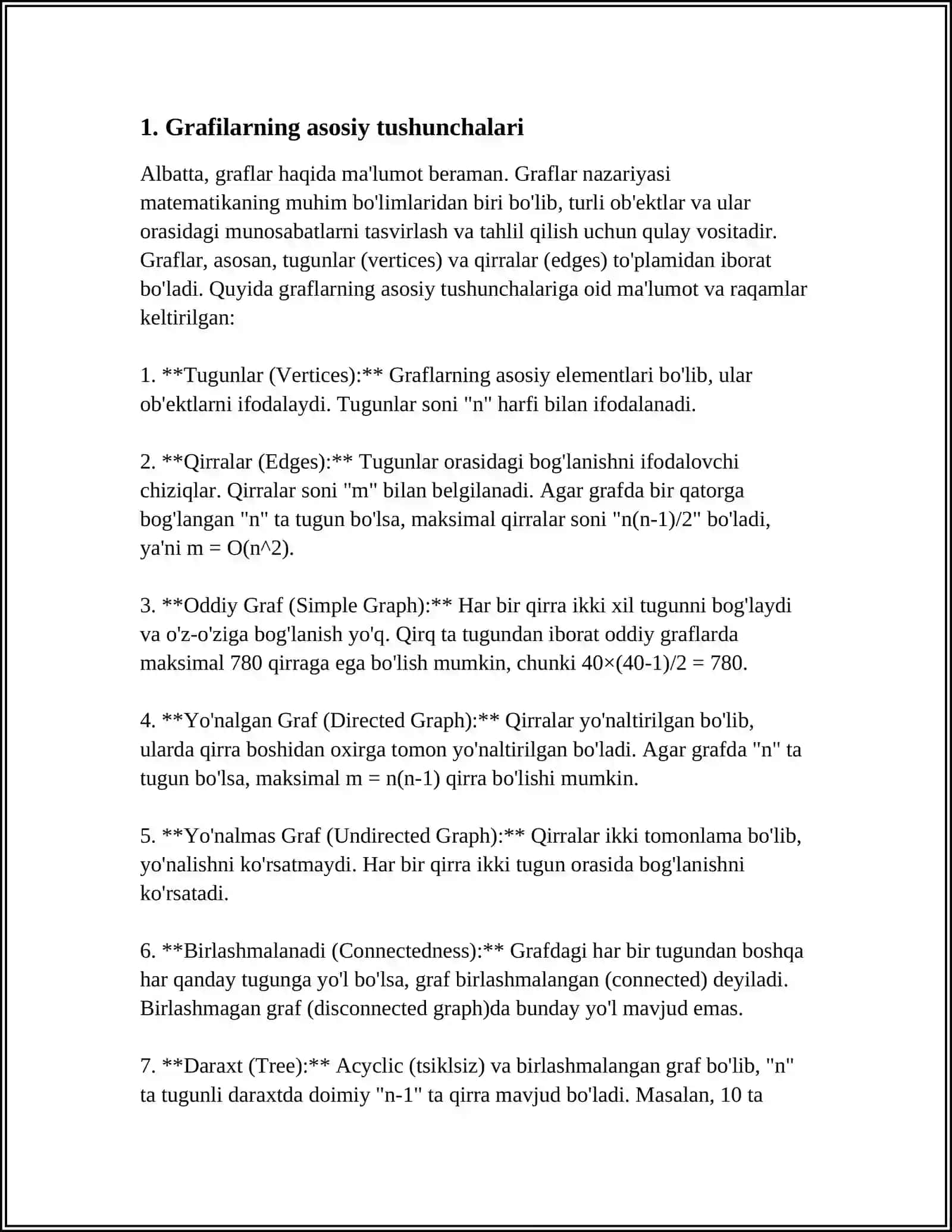 GRAFLARNING TEGISHLI QISMLARI KOMPANENTLAR YADRO SUPERGRAFLAR 3