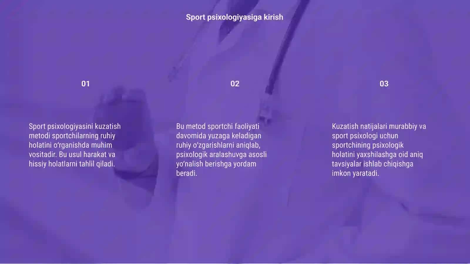 Sport psixologiyasini kuzatish metodi 3