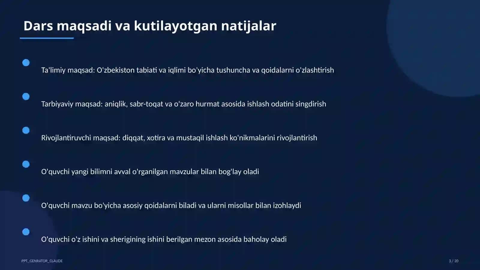 O'zbekiston tabiati va iqlimi (4-sinf) 3
