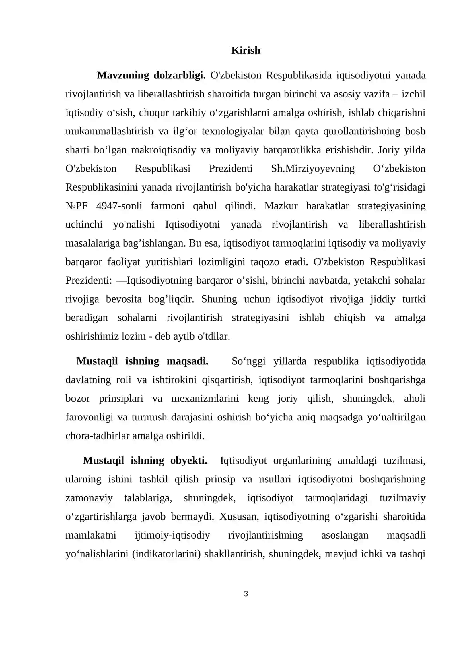 Iqtisodiy o’sishning prognozlash usullari 3