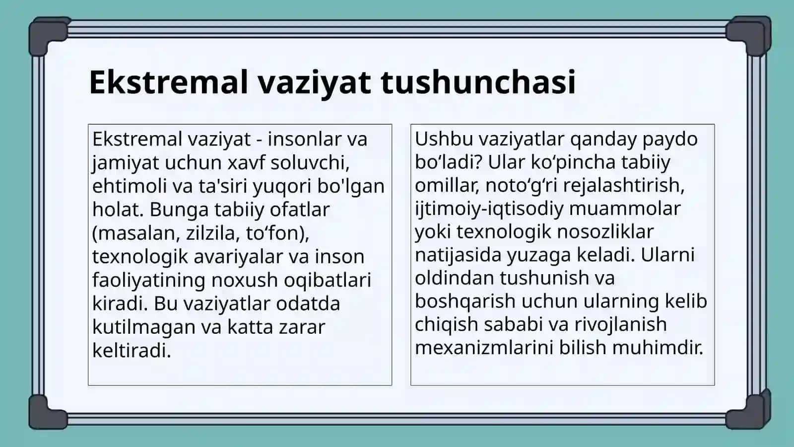 "Ekstremal vaziyat" tushunchasi 3
