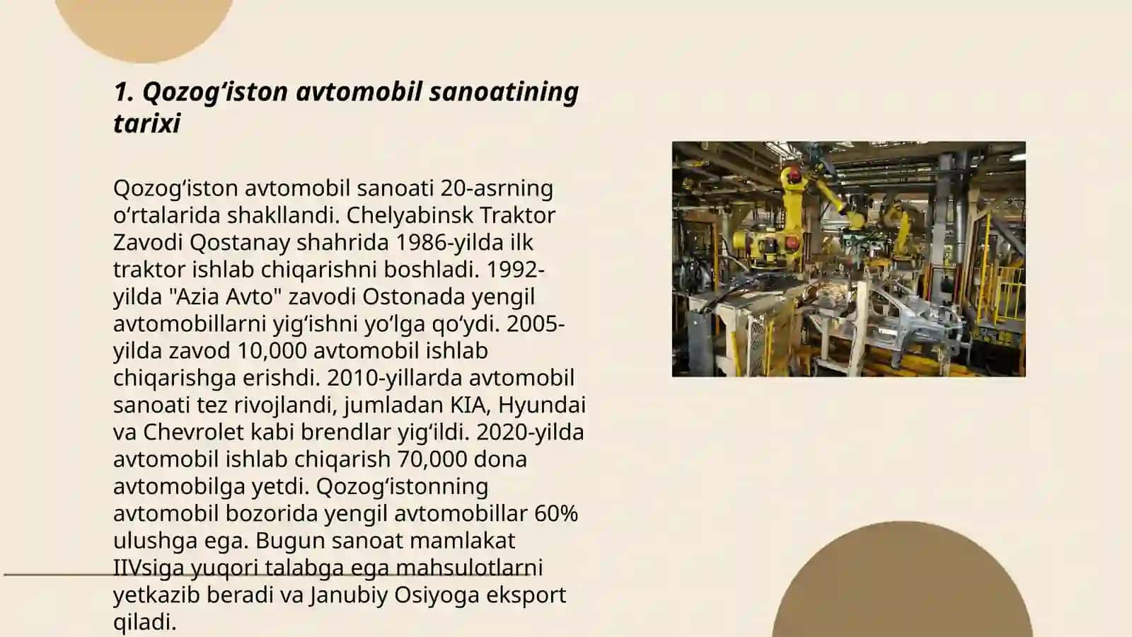 Qozogʻiston avtomobil sanoati rivojlanishi 3