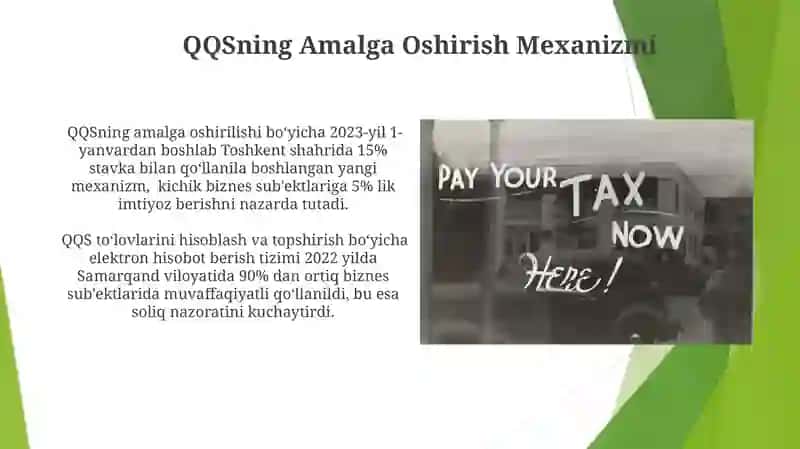Qo'shilgan Qiymat Soligining Amalga Oshirilishi 3