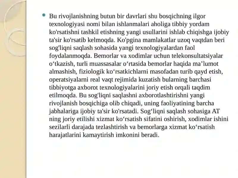 Tibbiyotda IT texnologiyasi 3