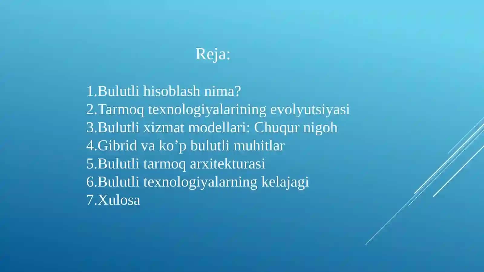 Bulutli texnologiyalar va tarmoqlar 3