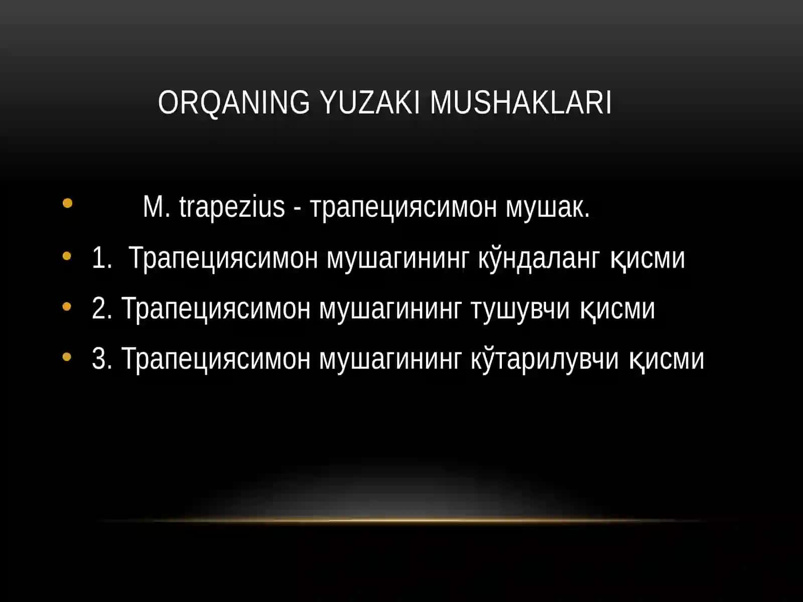 XUSUSIY MIOLOGIYA TANANING ORQA TOMONIDAGI MUSHAKLAR 3