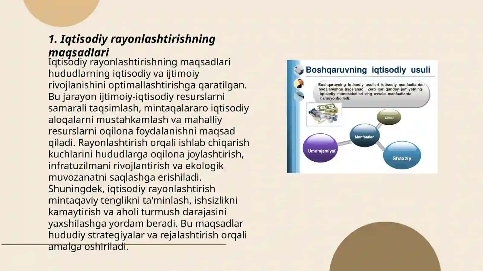 Iqtisodiy rayonlashtirish tarixini taxlil qilish 3