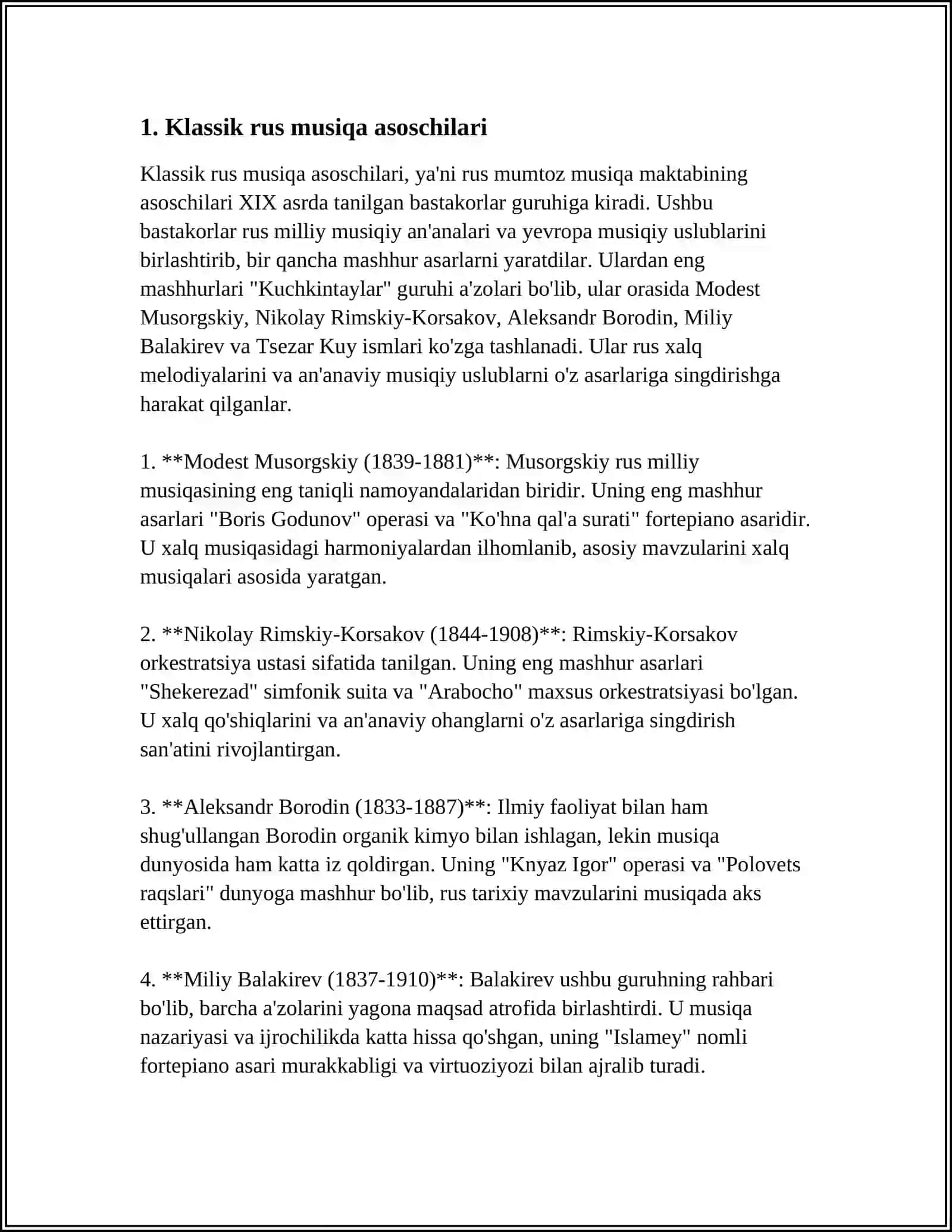 RUS KLASSIK MUSIQA MADANIYATI 3