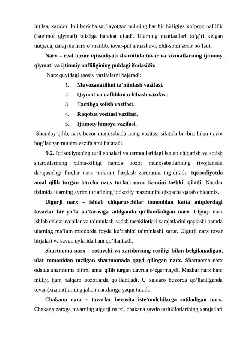 Narxga Nisbatan Xaridorlar Munosabati 3