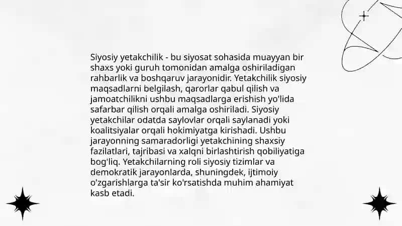 Siyosiy yetakchilik tipologiyasi 3