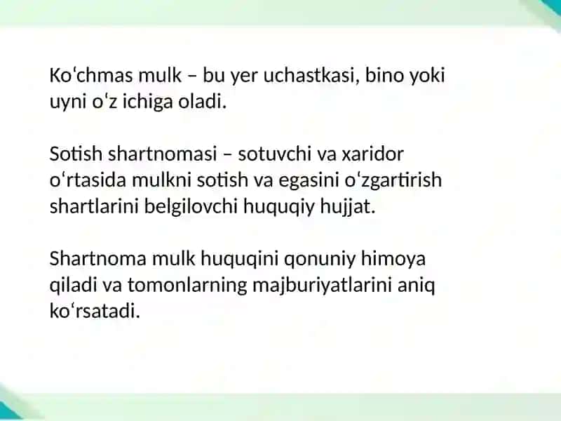 Ko‘chmas mulkni sotish shartnomasi 3