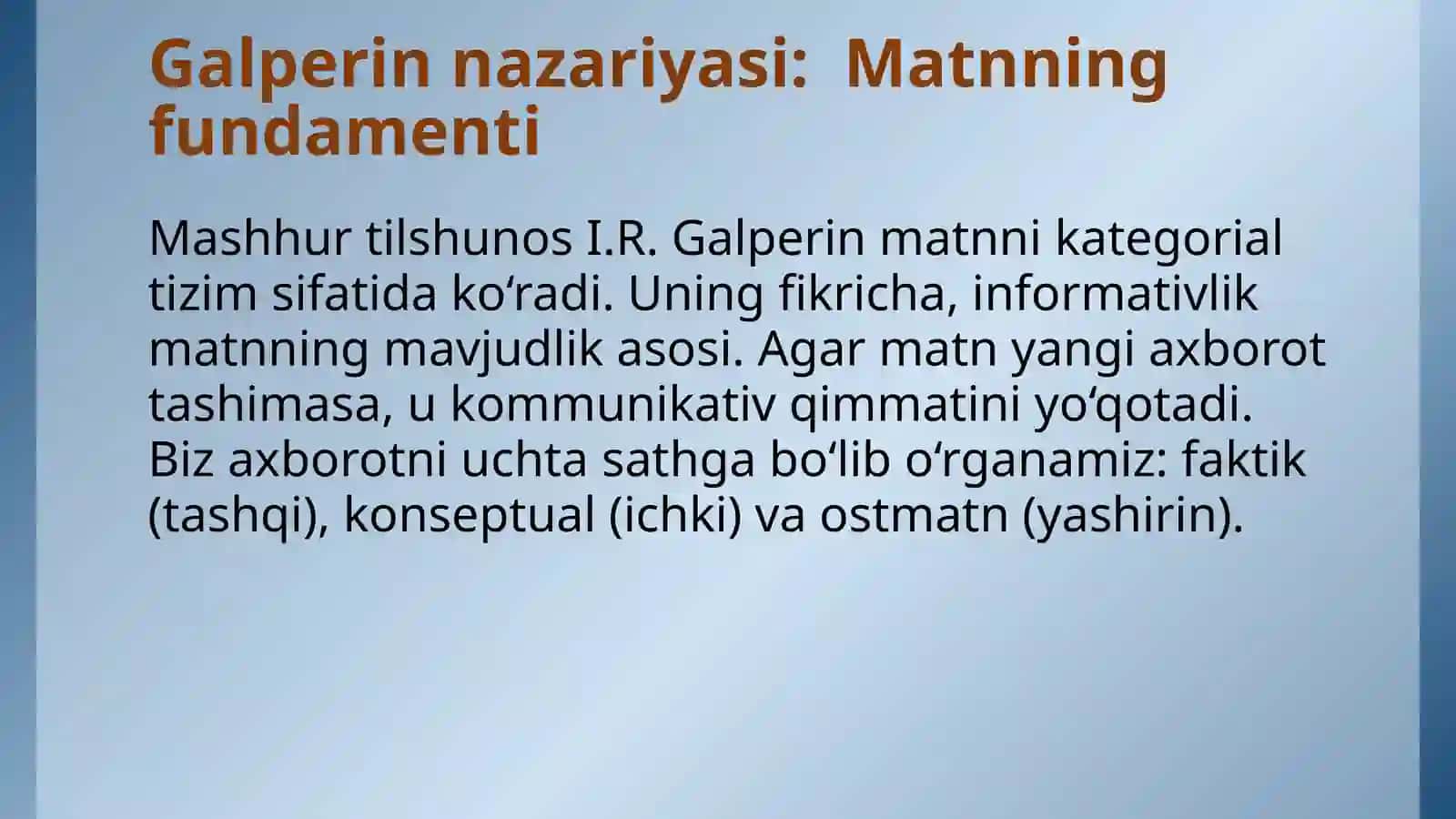 Informativlik kategoriyasi va uning turlari 3