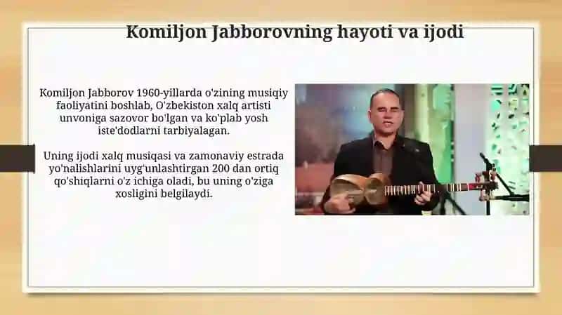 Komiljon Jabborov musiqasi" 3
