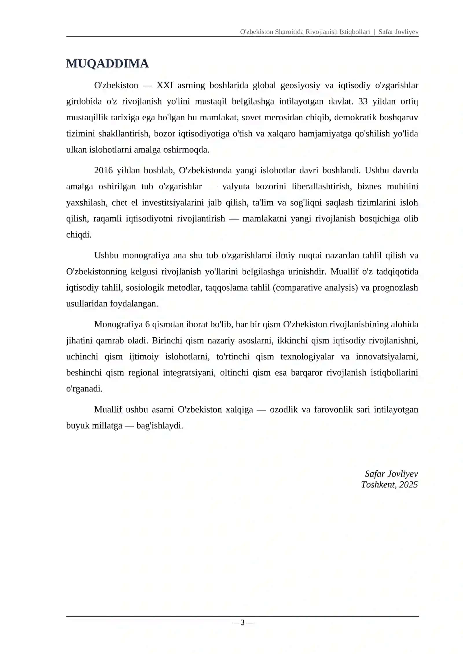 O'zbekiston Sharoitida Rivojlanish Istiqbollari 3