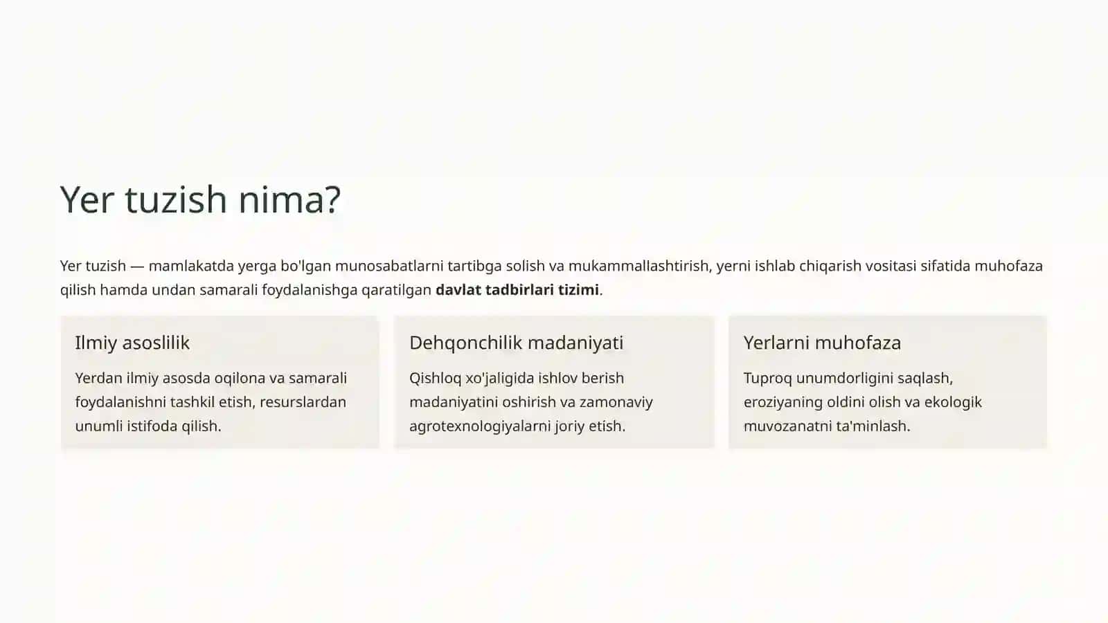 Yer tuzishning iqtisodiy asoslari 3