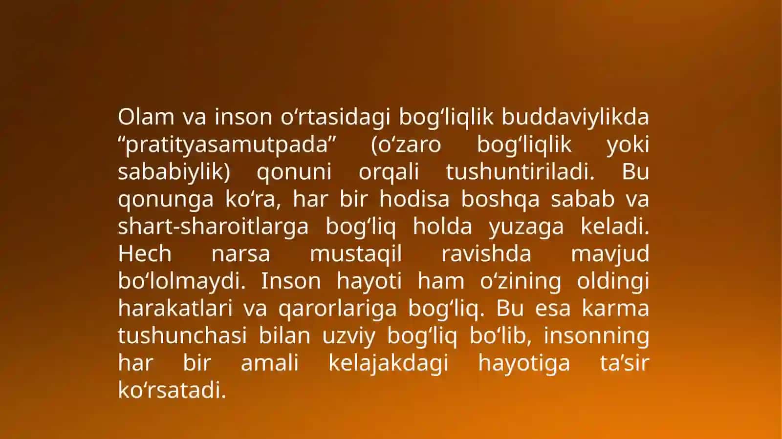 Buddaviylikta'limotlarida olam va inson haqidagi g'oyalar 3