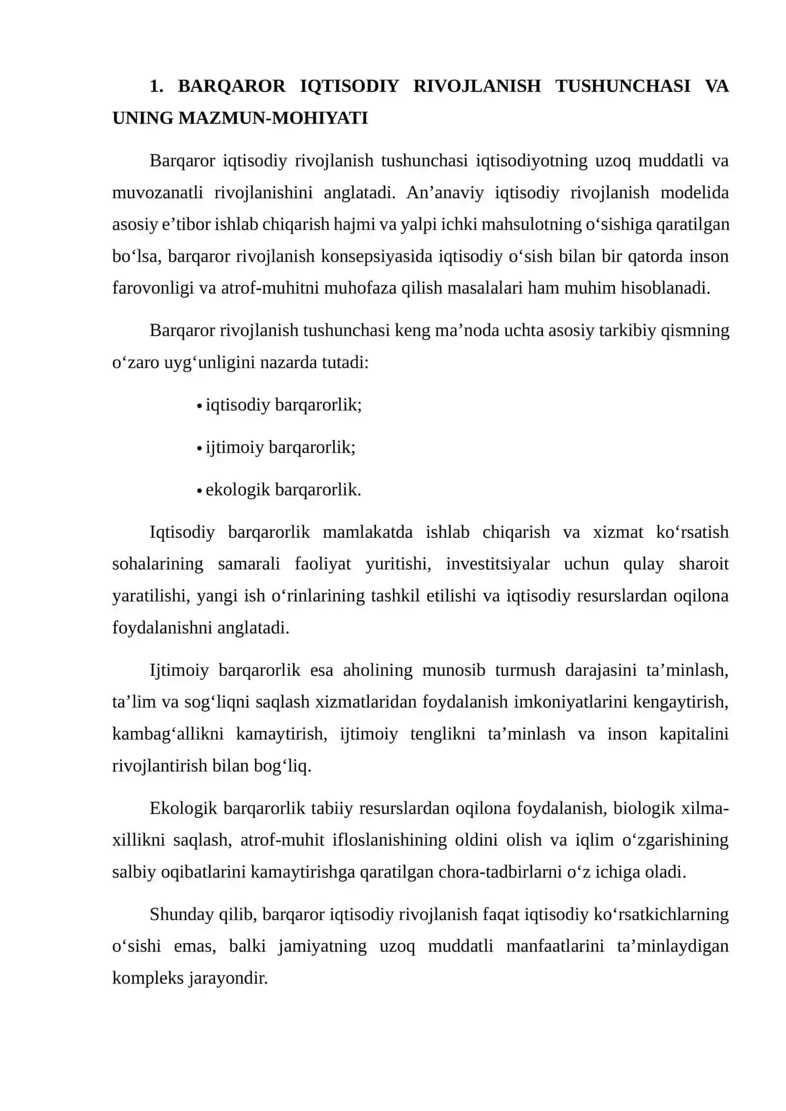 BARQAROR IQTISODIY RIVOJLANISH KONSEPSIYASI 3
