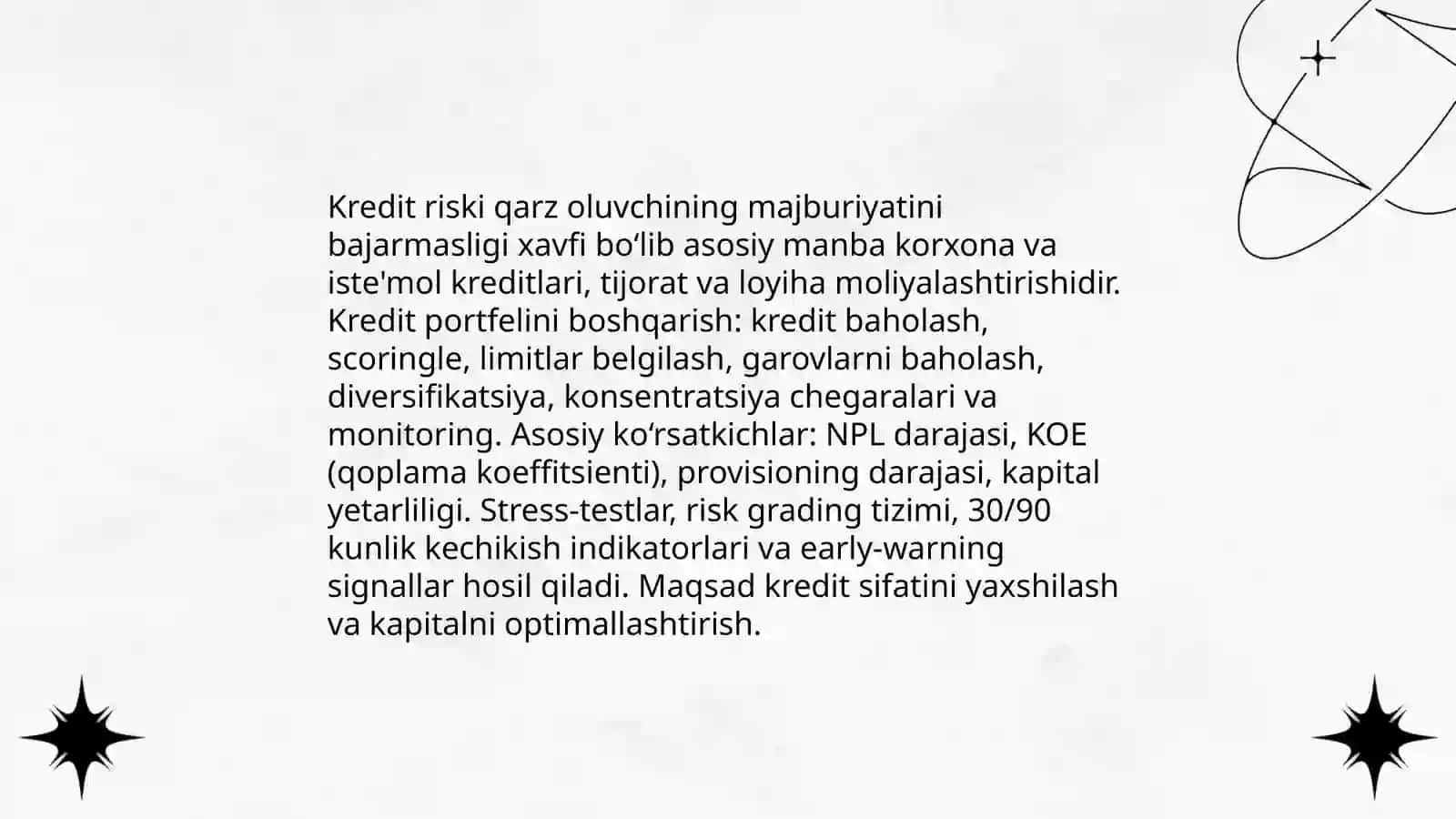 Bank faoliyatining risklari va ularni boshqarish 3