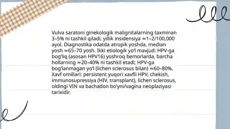 Vulva neoplaziyalari va Qin (vulva) saratoni 3