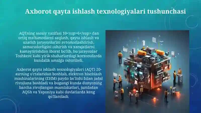 Axborotlarni qayta ishlash tizimi 3