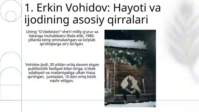 Erkin Vohidov: Hayot va Ijodi 3