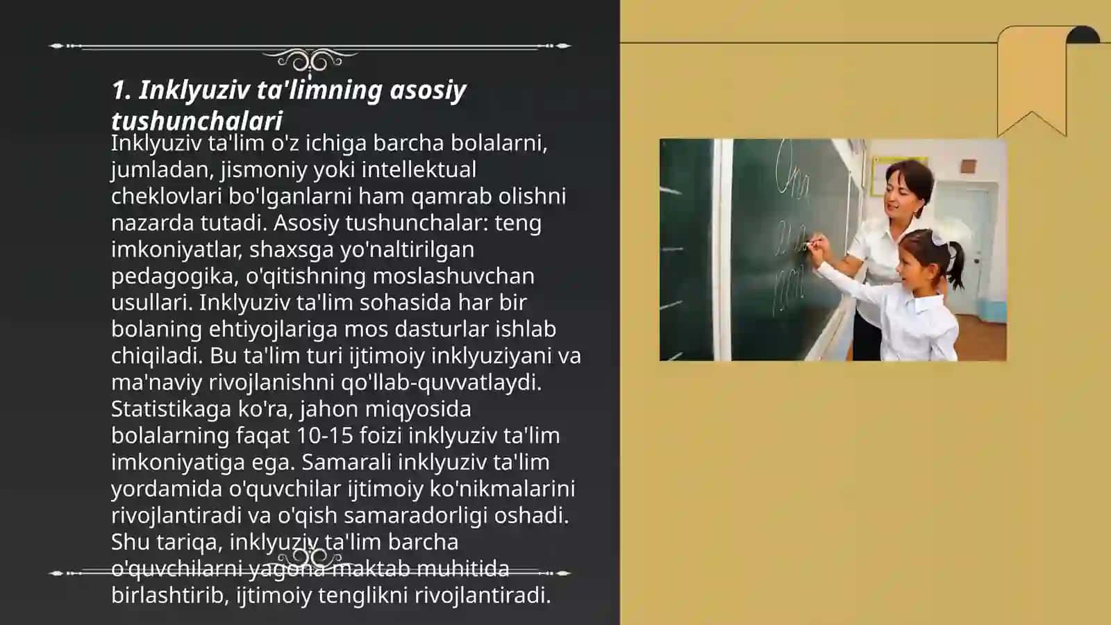 Inklyuziv, uy ta’limi va “Mehrli maktab”larda pedagogik jarayonini tashkil etish yo‘llari va vositalari 3
