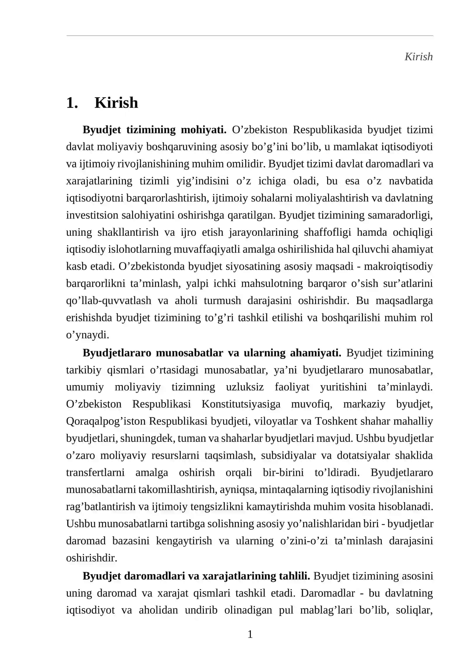 Byudjet tizimi byudjetlarining mohiyati 3