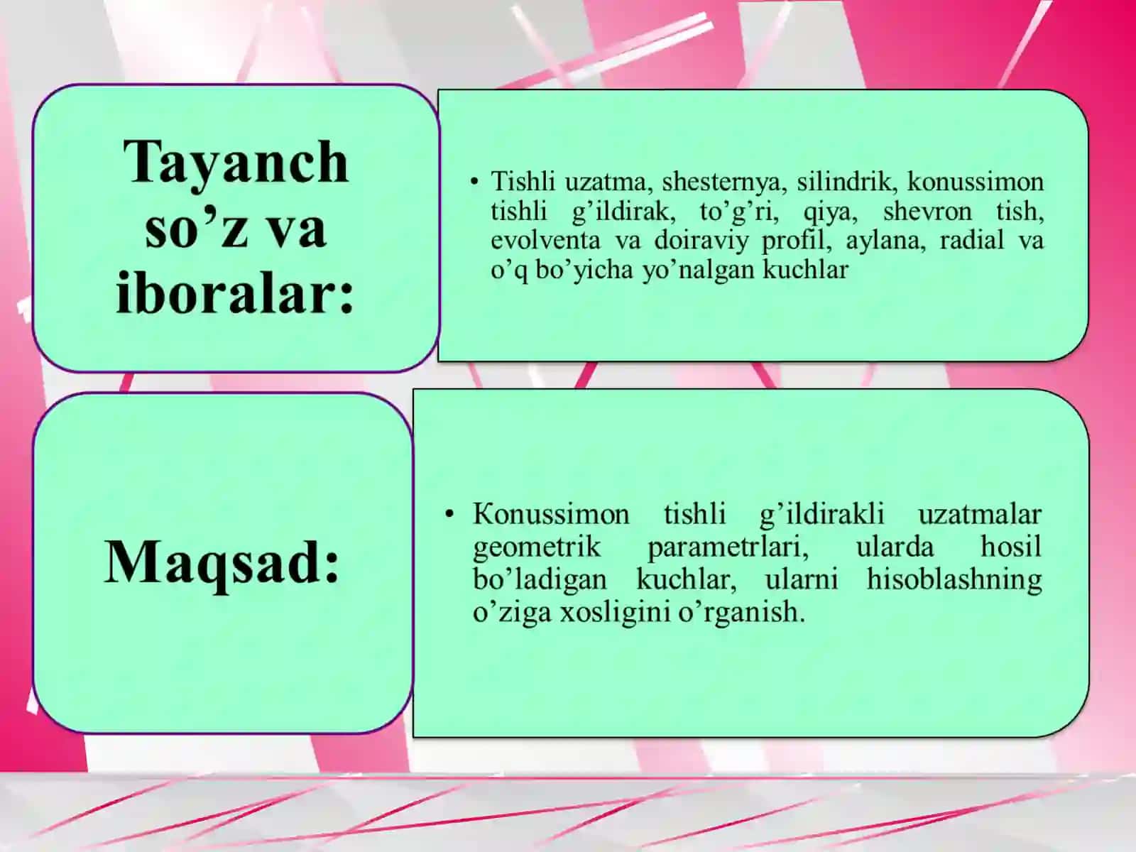 Konussimon tishli uzatmalar 3