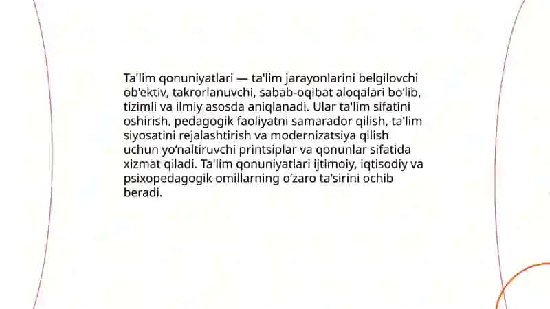 Ta'lim qonuniyatlari 3