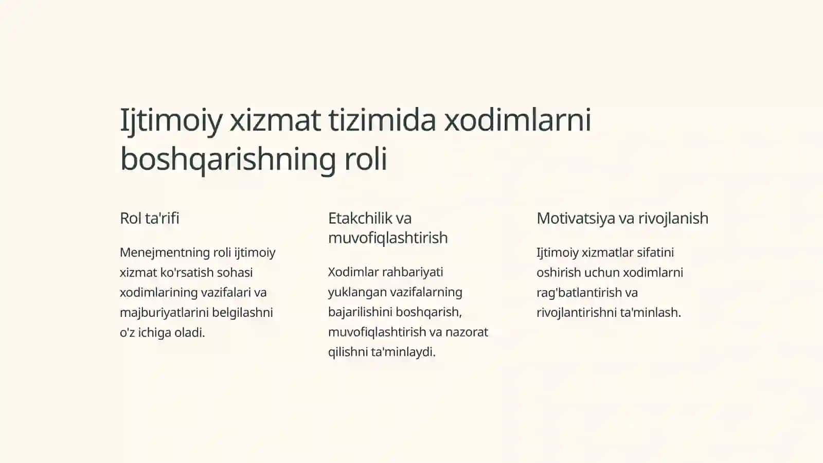 Ijtimoiy xizmat tizimida xodimlarni boshqarish usullari 3