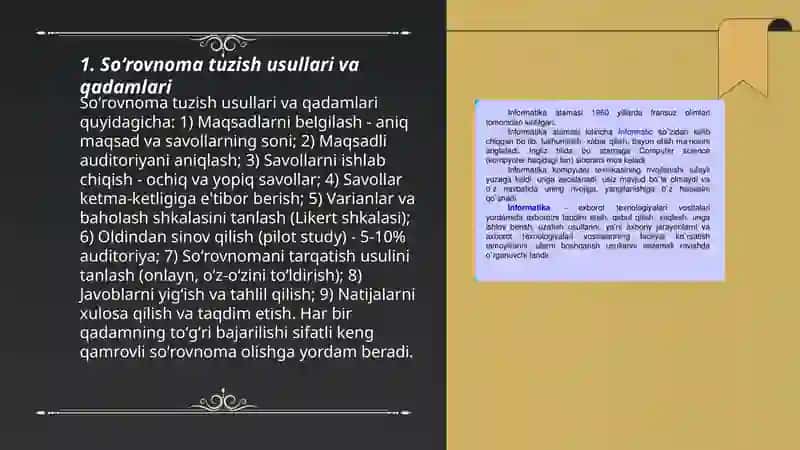 Soʻrovnoma va intervyu jarayonida tadqiqot oʻtkazish 3