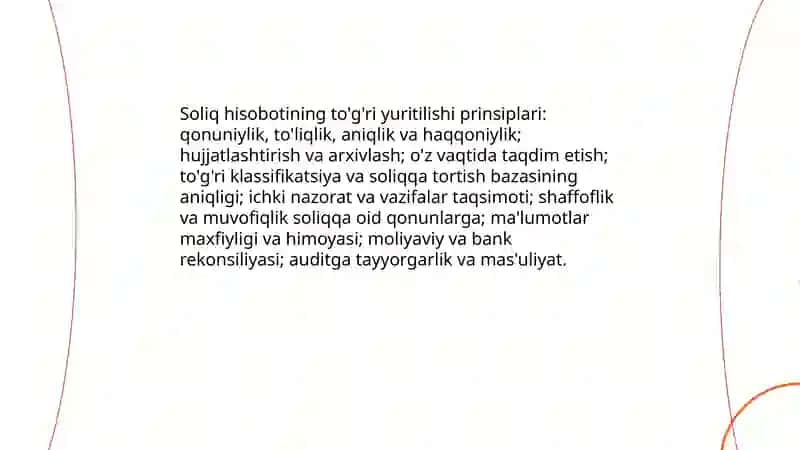 Soliq hisobotining to'g'ri yuritilishi va auditorlik tekshiruvi vositasi nazorati 3
