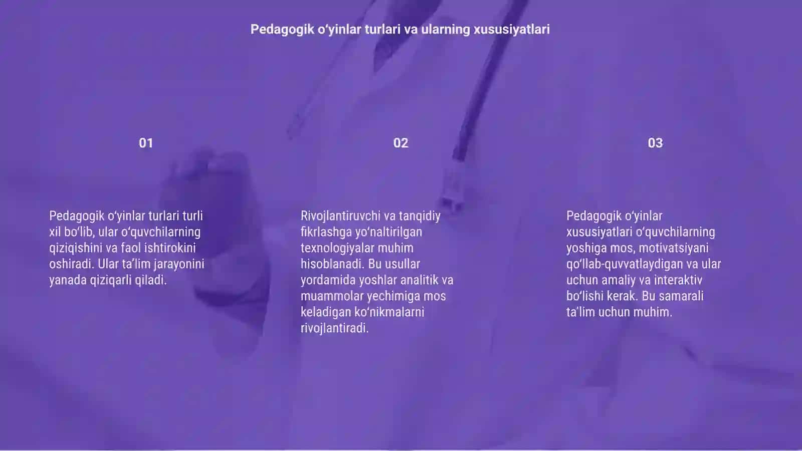 Pedagogik o‘yinlar tipologiyasi 3