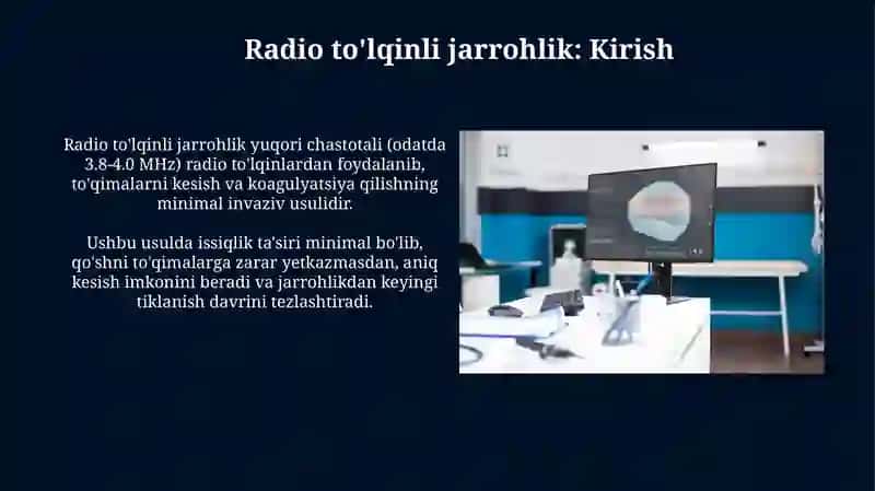 Radio to'lqinli jarrohlik 3