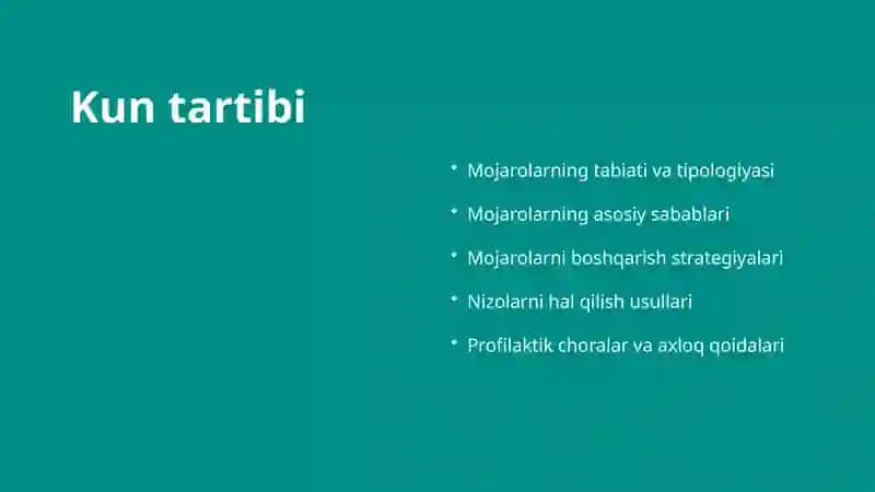 MUOMILADA YUZAGA KELADIGAN ZIDDIYATLAR 3