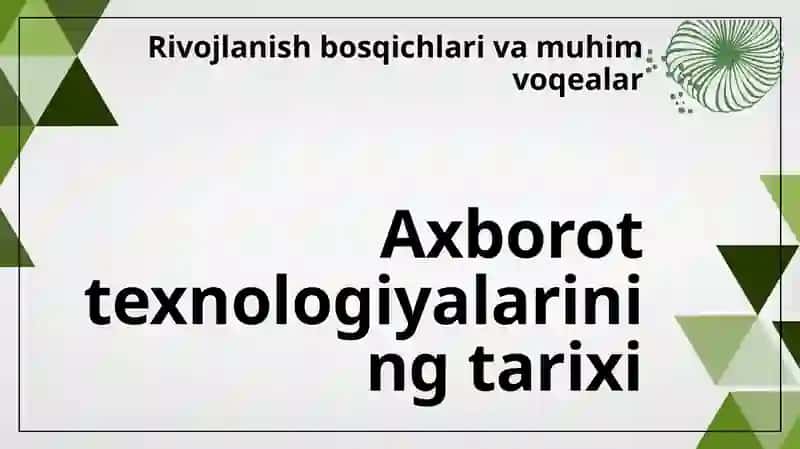 Axborot texnologiyalari 3