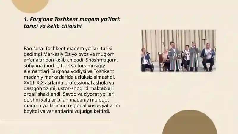 Fargʻona Toshkent maqom yoʻllari 3