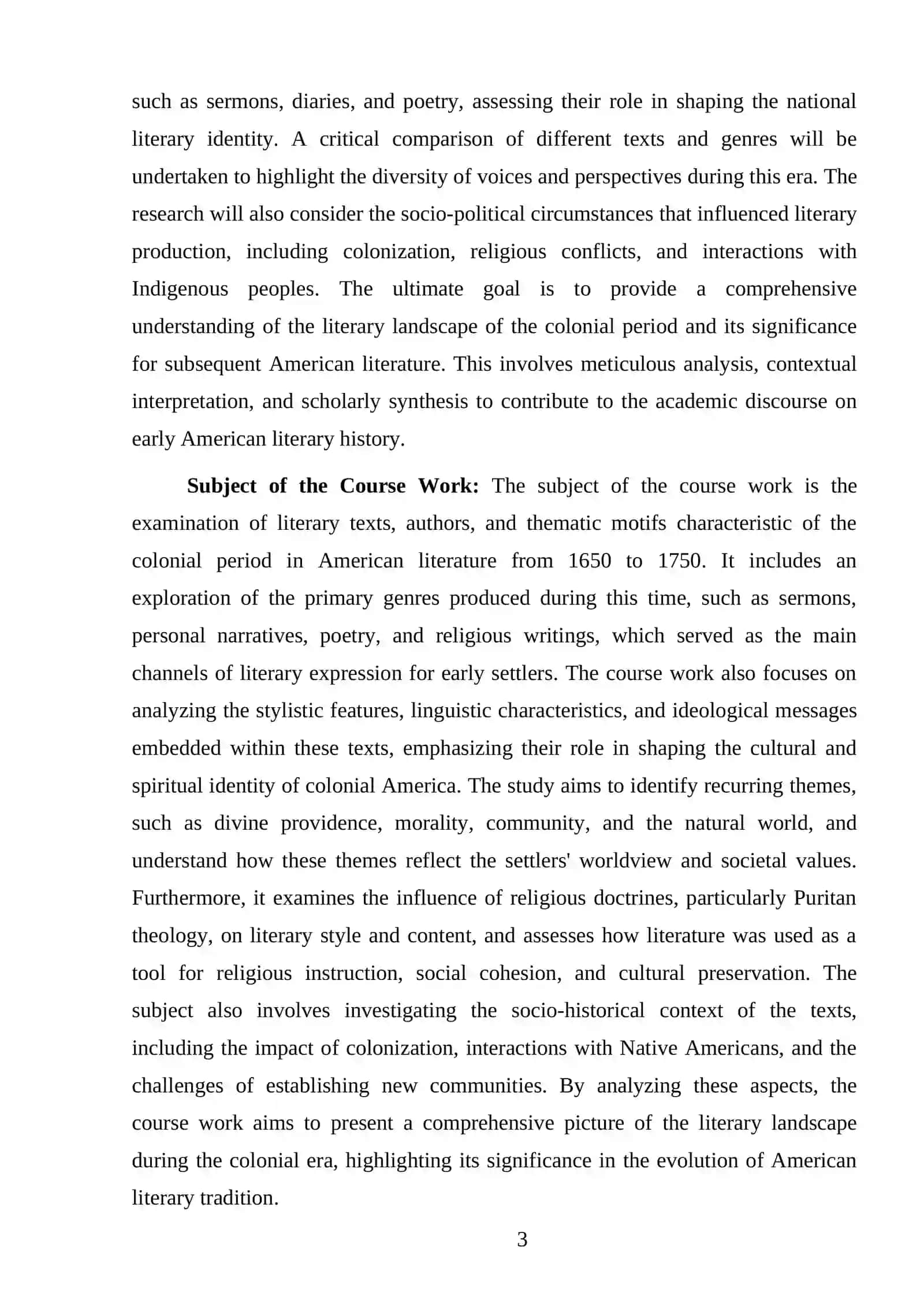 THE COLONIAL PERIOD IN AMERICAN LITERATURE(1650-1750) 3