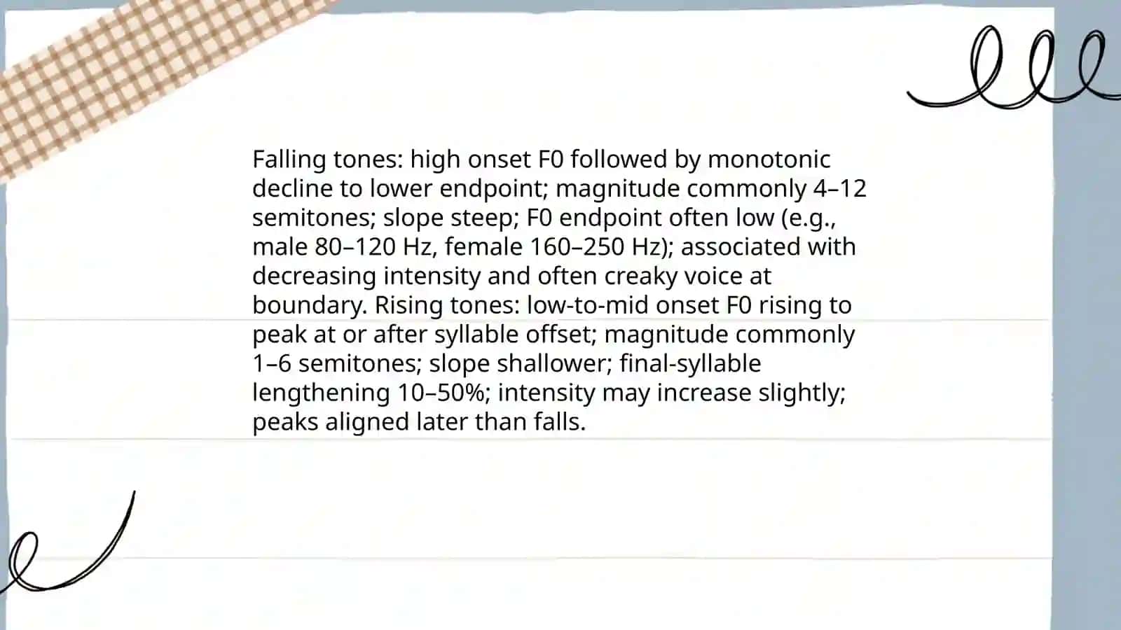 Intonation falling and rising tones 3