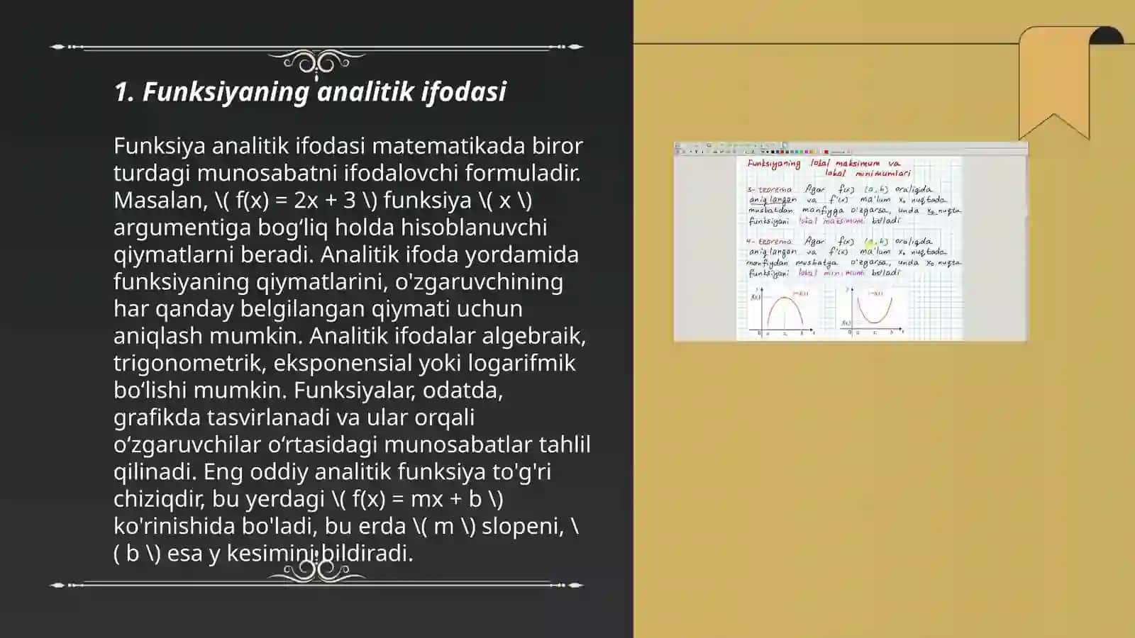 Funksiyaning berilish usullari 3