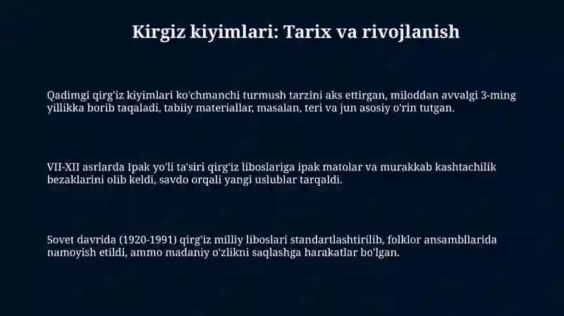 Qirģiziston liboslari 3