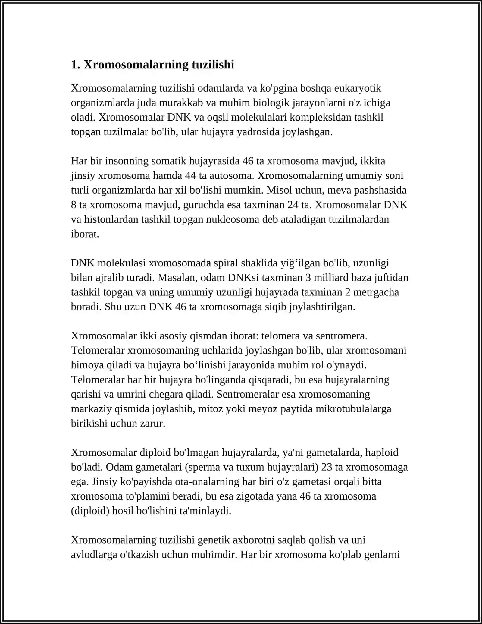 IRSIYATNING XROMOSOMA NAZARYASI 3