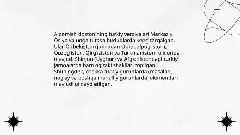 Alpomish dostonining turkiy versiyalari 3