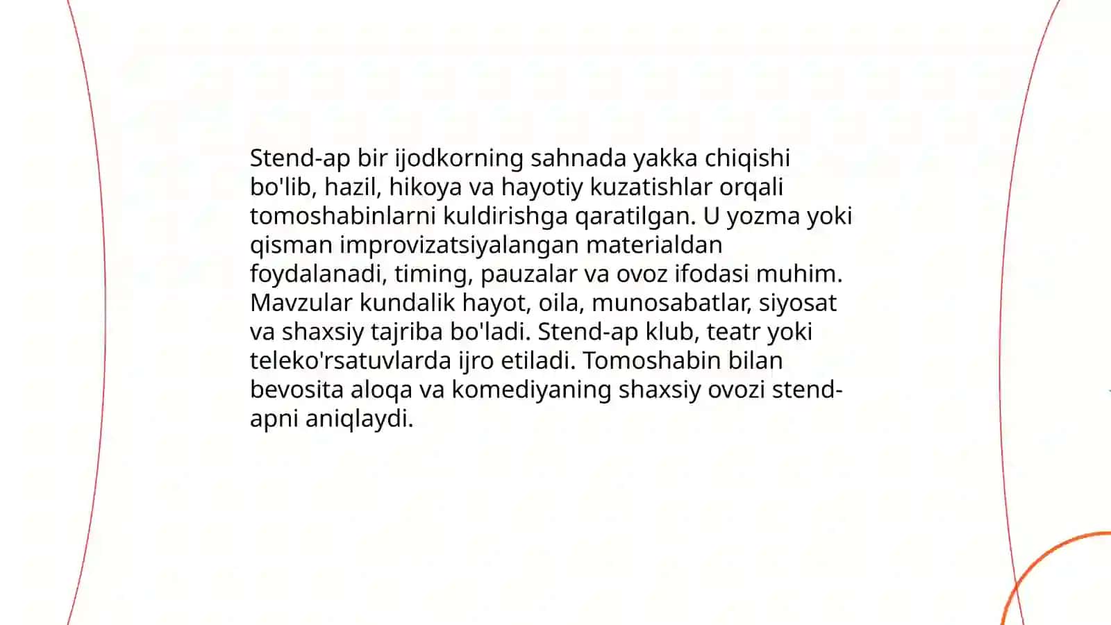 Stend-ap haqida tushuncha 3