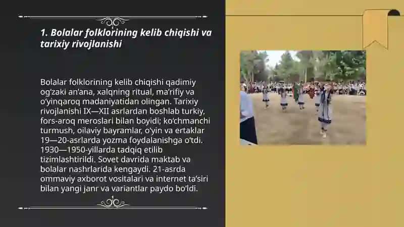 Bolalar folklori va janrlari taraqqiyoti va xususiyatlari 3
