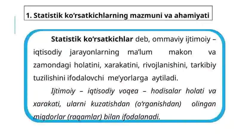 Statistik ko‘rsatkichlar 3